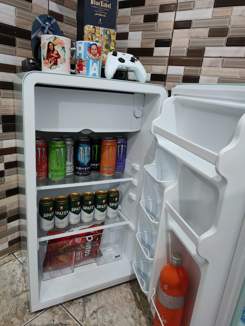 Midea Frigobar Retrô, 95L, Preto, 110V, Midea